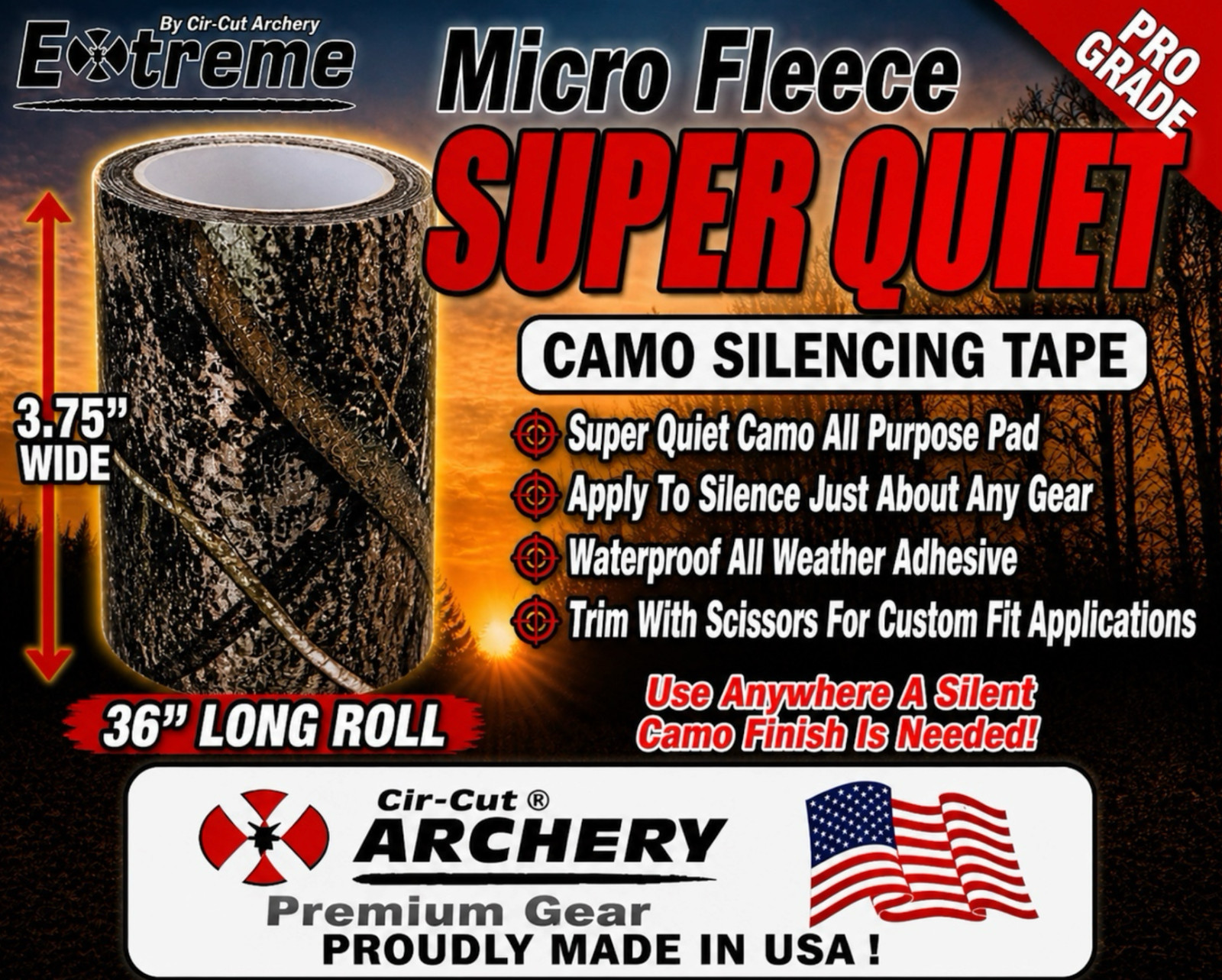 FLEECE CAMO TAPE - QUIET INSULATES NOISE REDUCING - TREESTAND PLATFORM STICKS