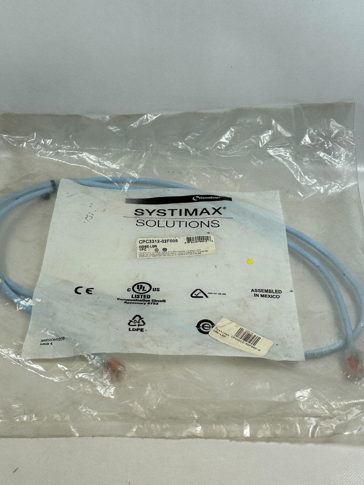 COMMSCOPE SYSTIMAX SOLUTIONS GS8E-LB5    CPC3312-02F005     NEW  Fast Ship