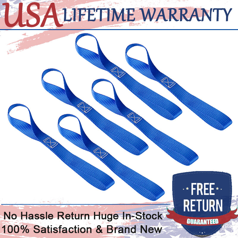 6X Heavy Duty Soft Loop Tie Down Straps Ratchet 4500LBS For Motorcycle Dirt Bike