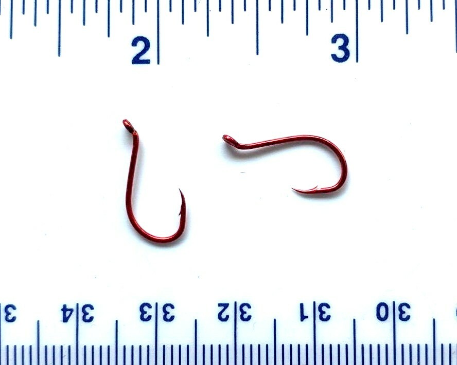 100 GT Red Chrome Octopus Fish Fishing Hooks size 8 - 100 hooks