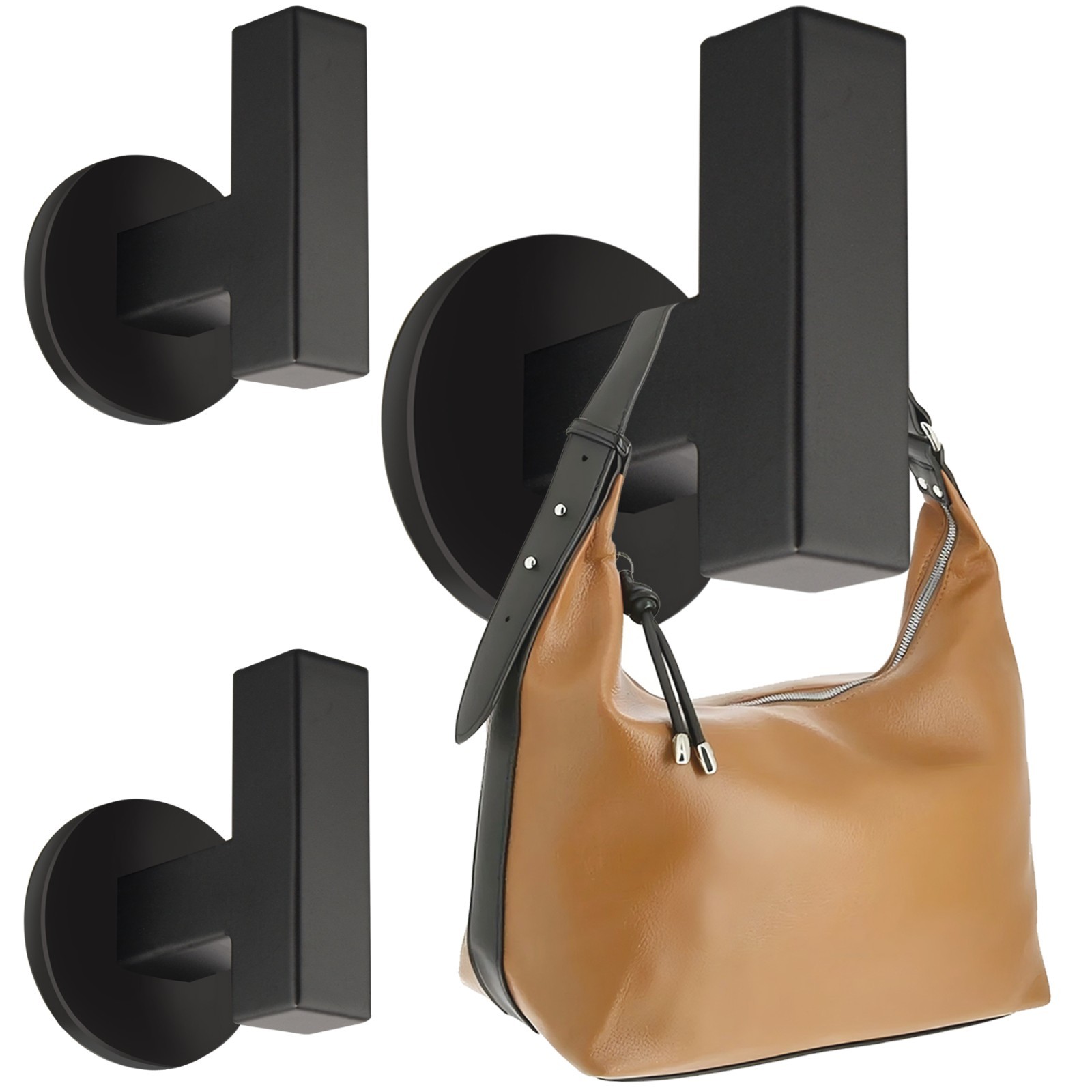 2PCAnti-Slip Coat Magnetic Hangers Coat Robe Towel Key Hat Metal Door Cruise SLF