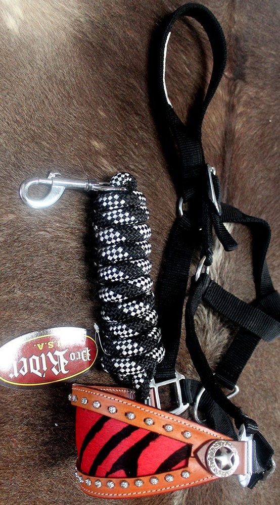 Horse Noseband Tack Bronc Leather HALTER  280123