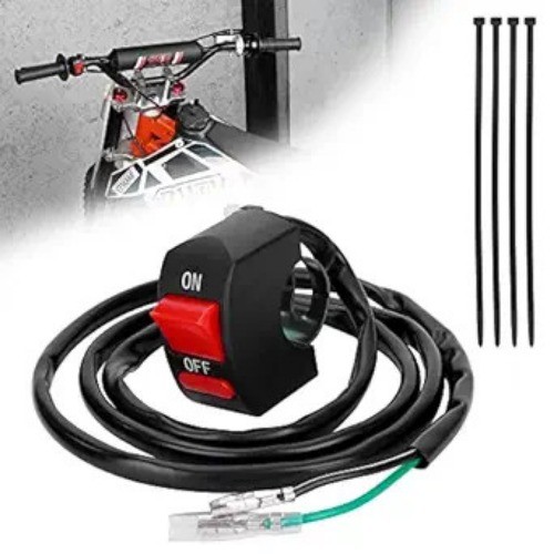 22mm Handle Bar Kill Switch, Kill On Off Switch for Engine Offroad Enduro Dirt B