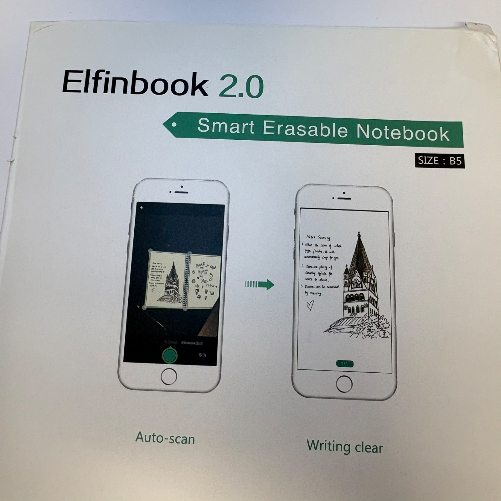 Elfinbook 2.0 Smart Erasable Notebook – Reusable Digital Note Taking NEVER USED