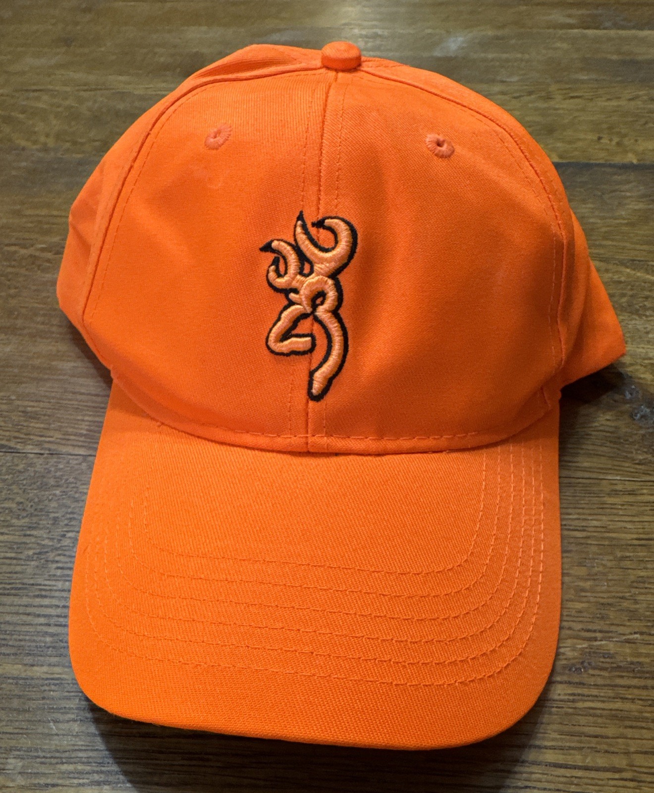 BROWNING BLAZE ORANGE HAT BUCKMARK HUNTING MENS ADJUSTABLE Cap Embroidery