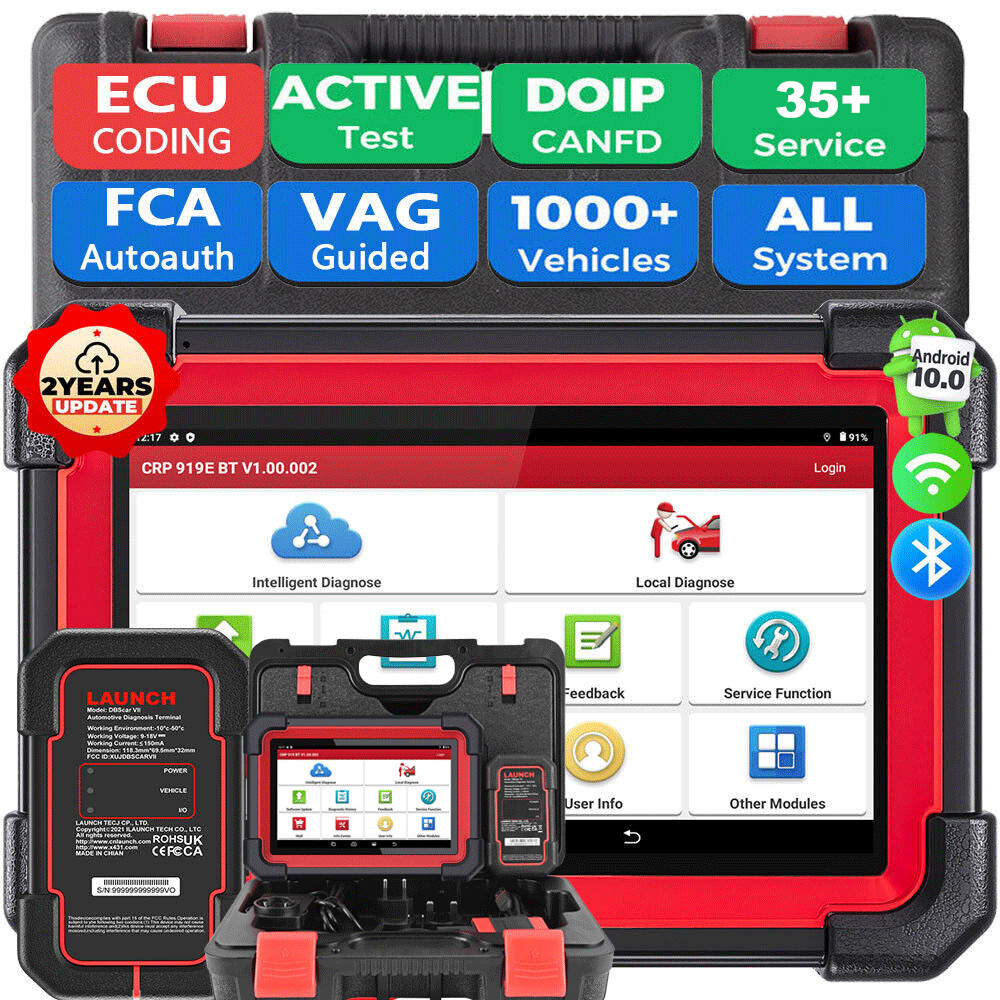 LAUNCH X431 CRP919EBT Elite Car Bidirectional Diagnostic Scanner Tool ECU Coding