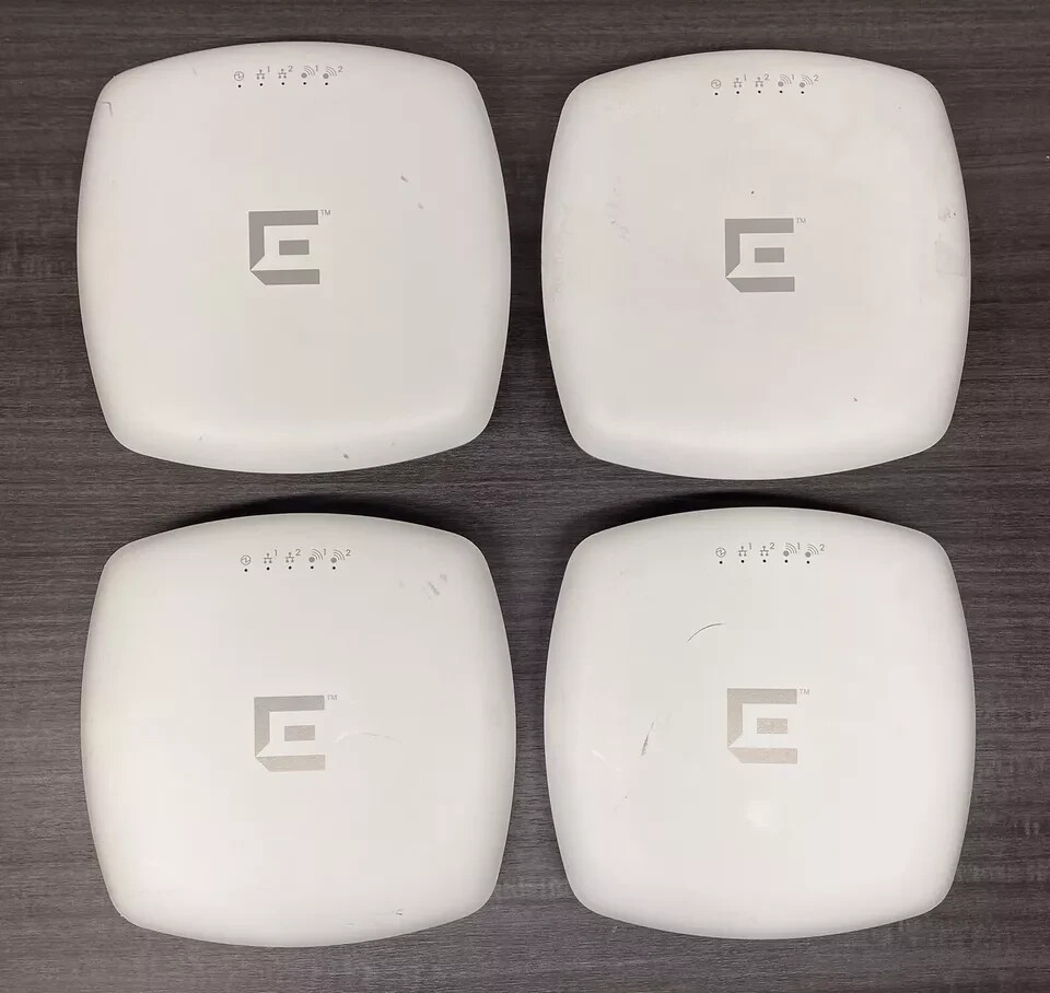 Lot of 4 Extreme Networks WS-AP3935i-FCC 802.11ac Indoor Wireless Access Point
