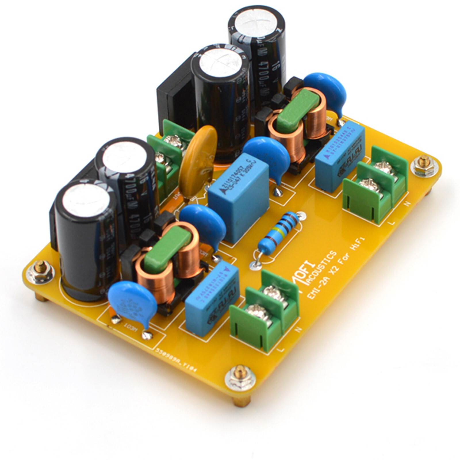 1pc HiFi AC Power Line Dual EMI Filter Module 440W Version Board