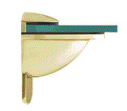 CRL DL661BR Polished Brass Heavy-Duty Adjustable Shelf Bracket