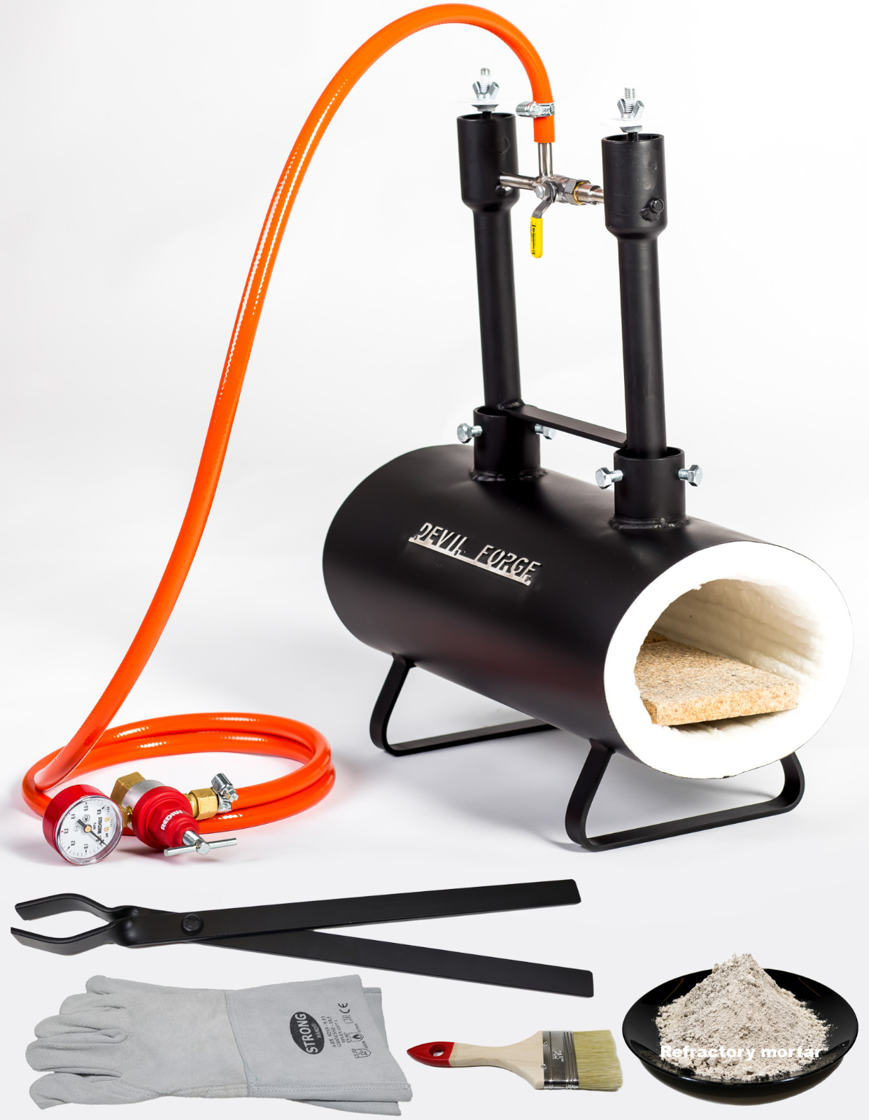 DFSW2 GAS PROPANE FORGE Furnace Burner Knife Making Blacksmith Farrier USA