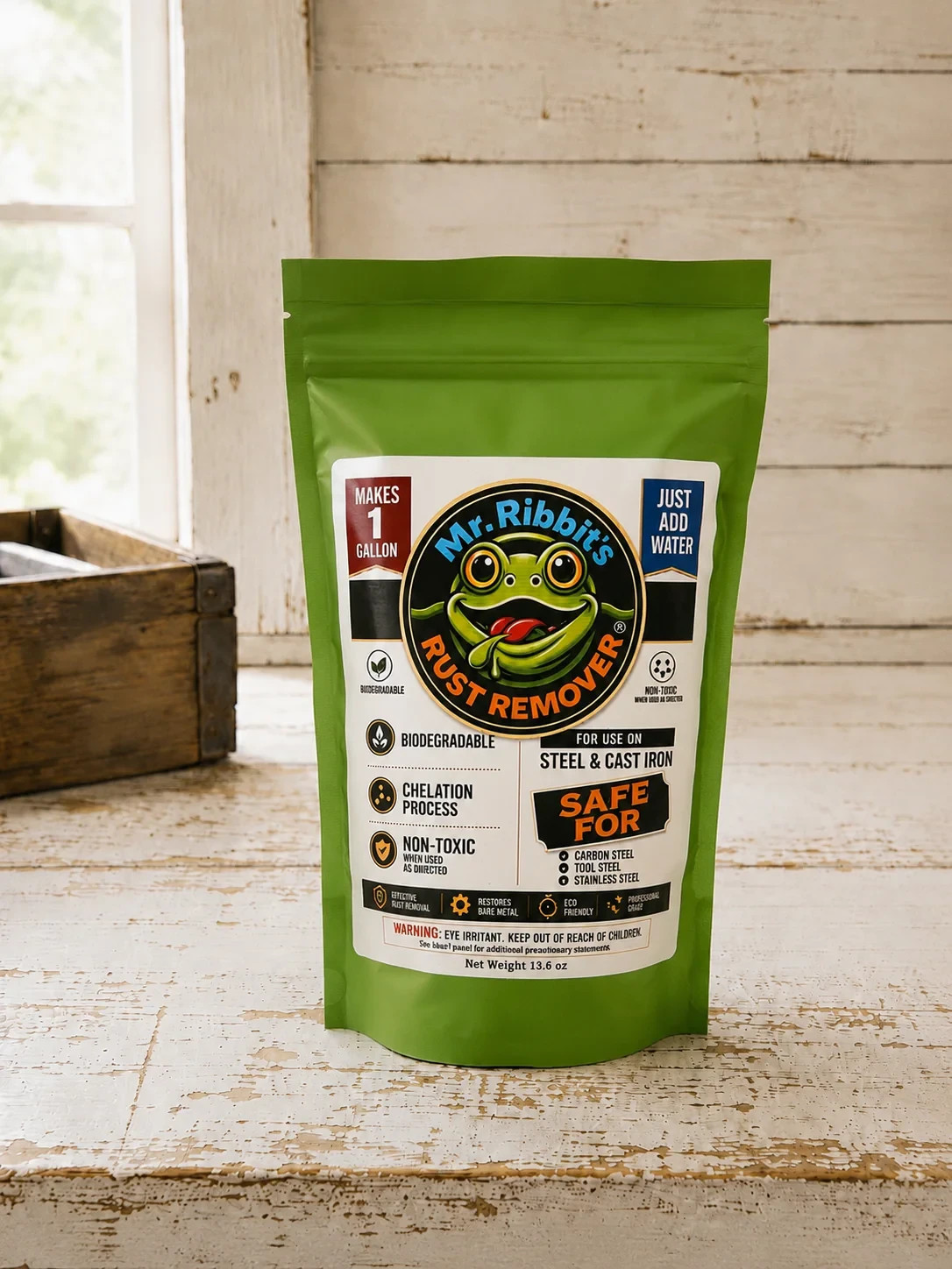 Mr. Ribbit's Rust Remover 13.6 oz Concentrate | Makes 1 Gallon | Non-Toxic