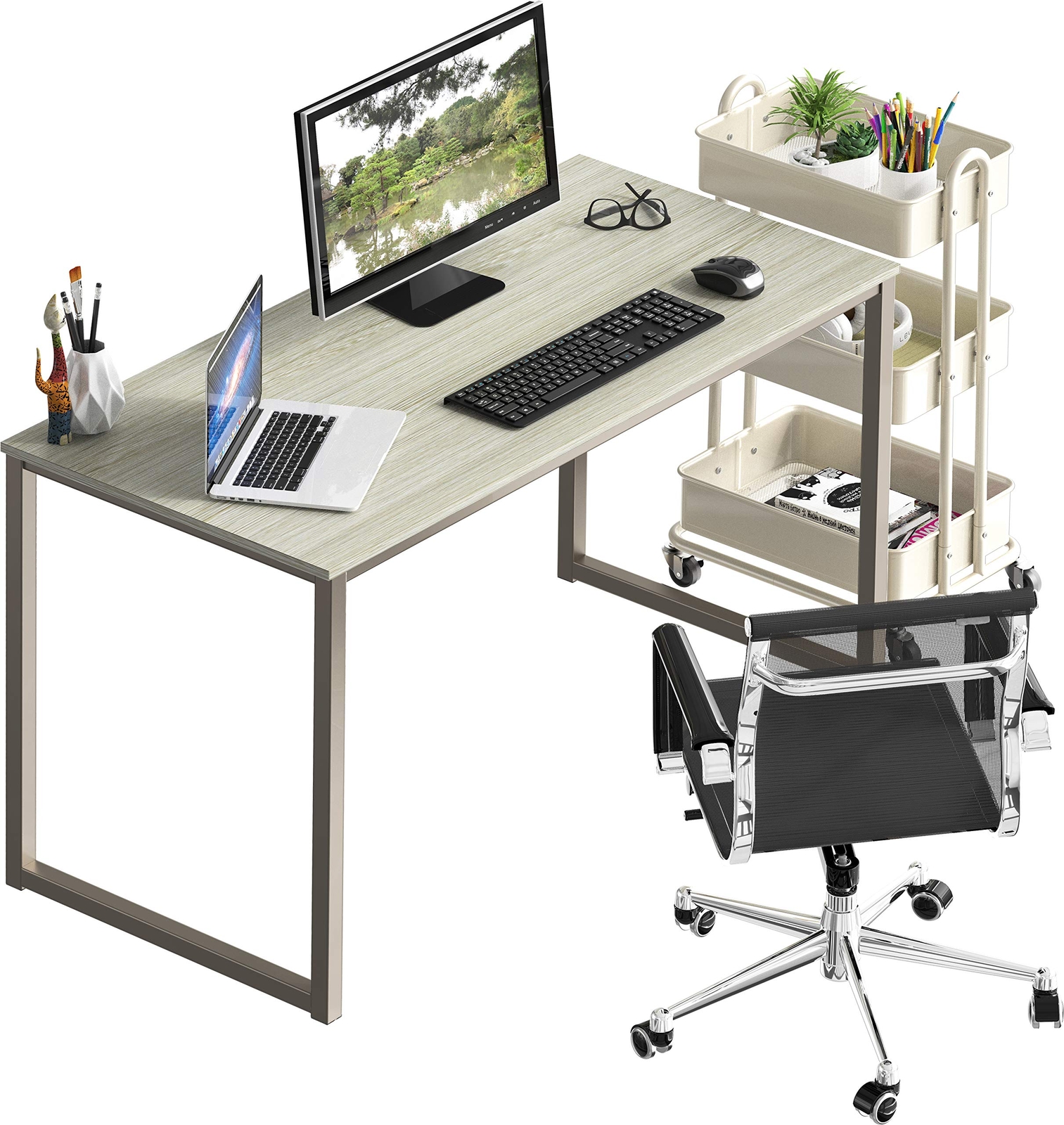 Home Office 40inch Computer Desk Maple