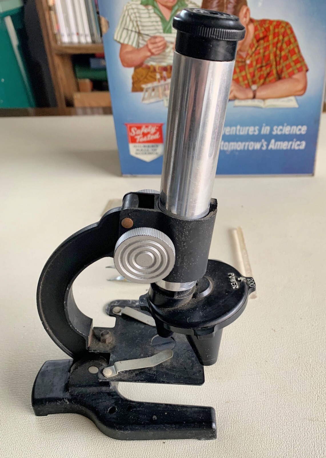 Vintage GILBERT No 13021 MICROSCOPE AND LAB SET As Found