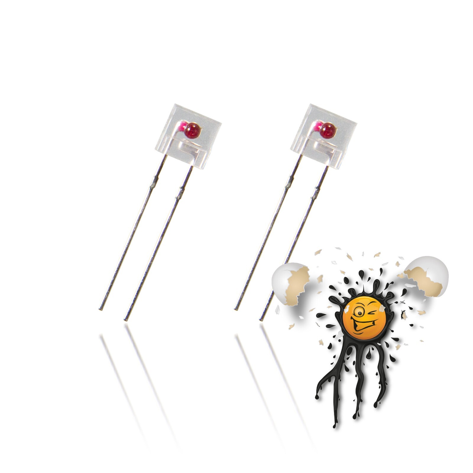 2 x IR928-6C-F 940nm IR Infrared Infrared LED Diode Transparent