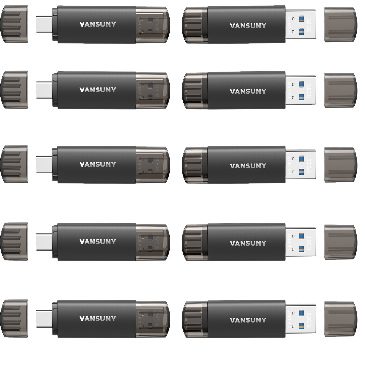 Lot 1/5/10pcs High Speed 32GB 64GB 128GB Type C USB 3.0 Flash Drive USB Memory
