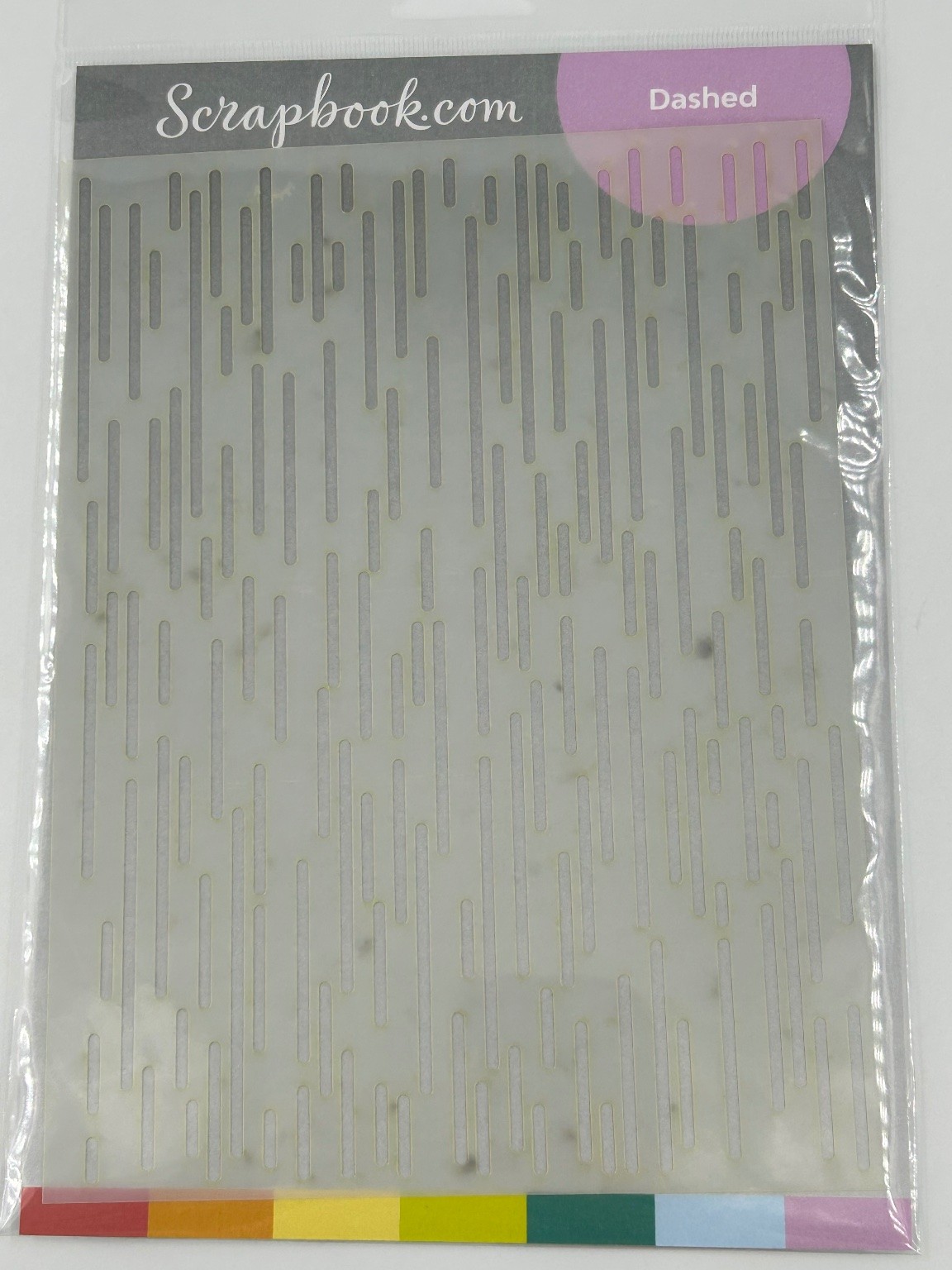 Scrapbook.com Dashed Stencil Vertical Lines Paper Craft Made in USA