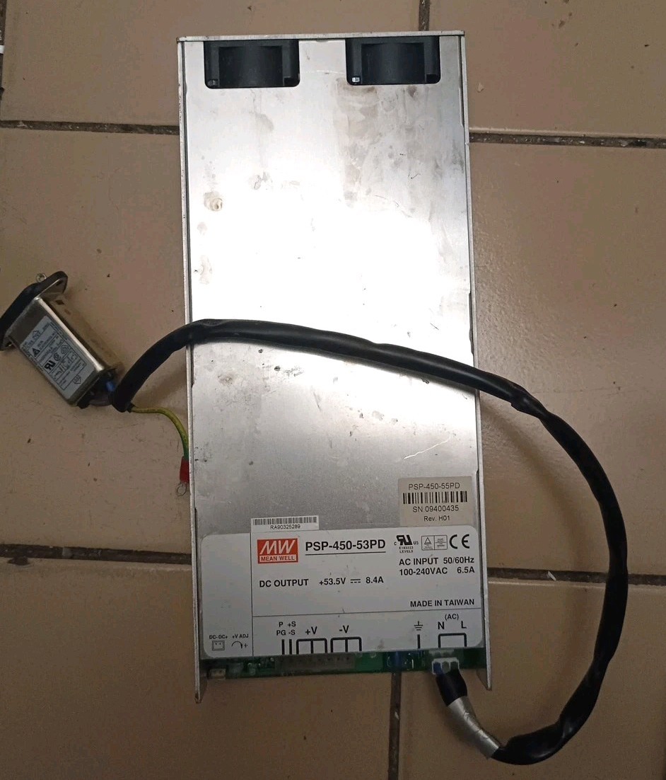 Meanwell PSP-450-53PD 450W 53.5V DC 8.4A Power Supply for PoE Power Over...