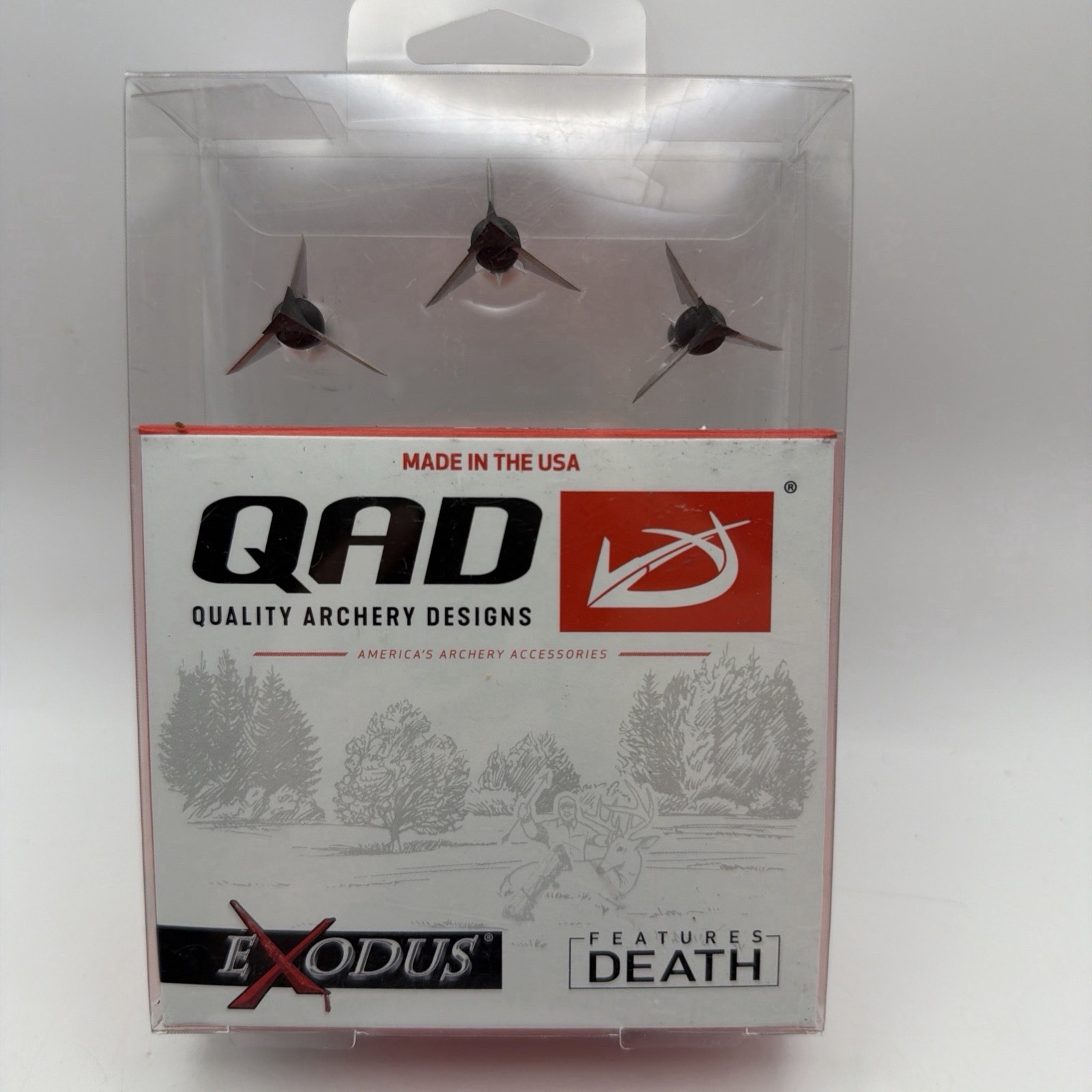 QAD Exodus Fixed Blade Broadhead Full 100gr, 3pk #BX100-F-New