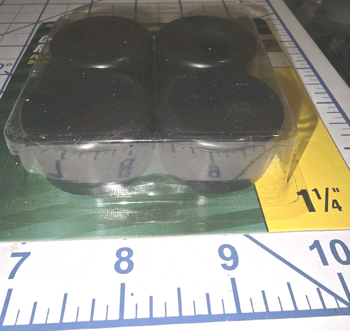 Soft Touch by Waxman ~ TIP & LEG, Plastic Black, "REPLACEMENT CAPS " 4PK