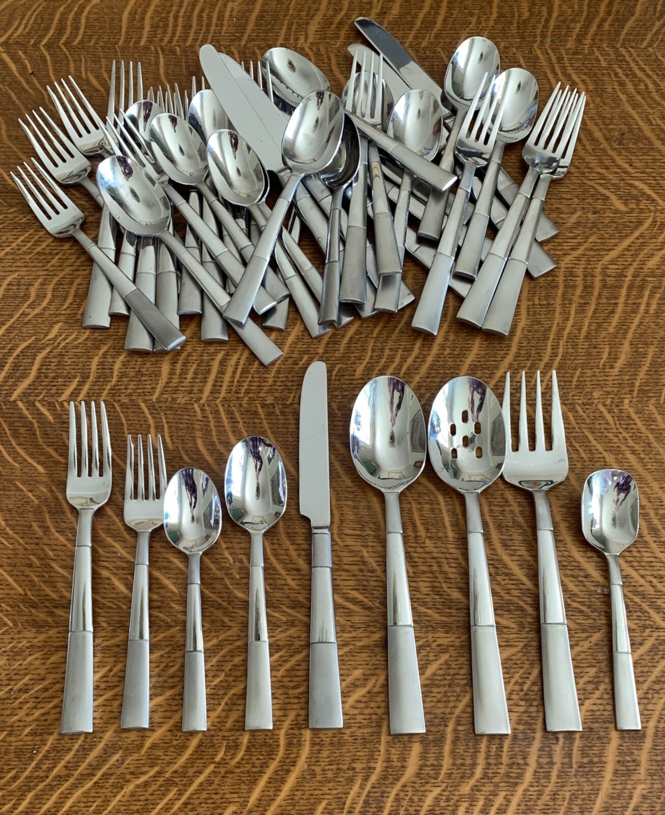 6  Oneida Stainless Steel Flatware  ECHO   7"  Place or  Soup Place Spoons
