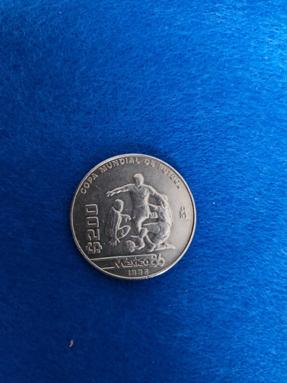 Mexico 1986 200 Pesos World Cup 86 Copper Nickel Coin