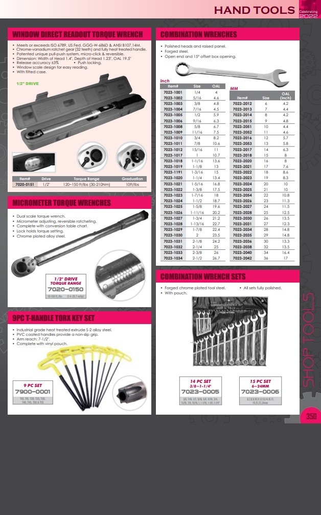 16MM COMBINATION WRENCH (7023-2020)