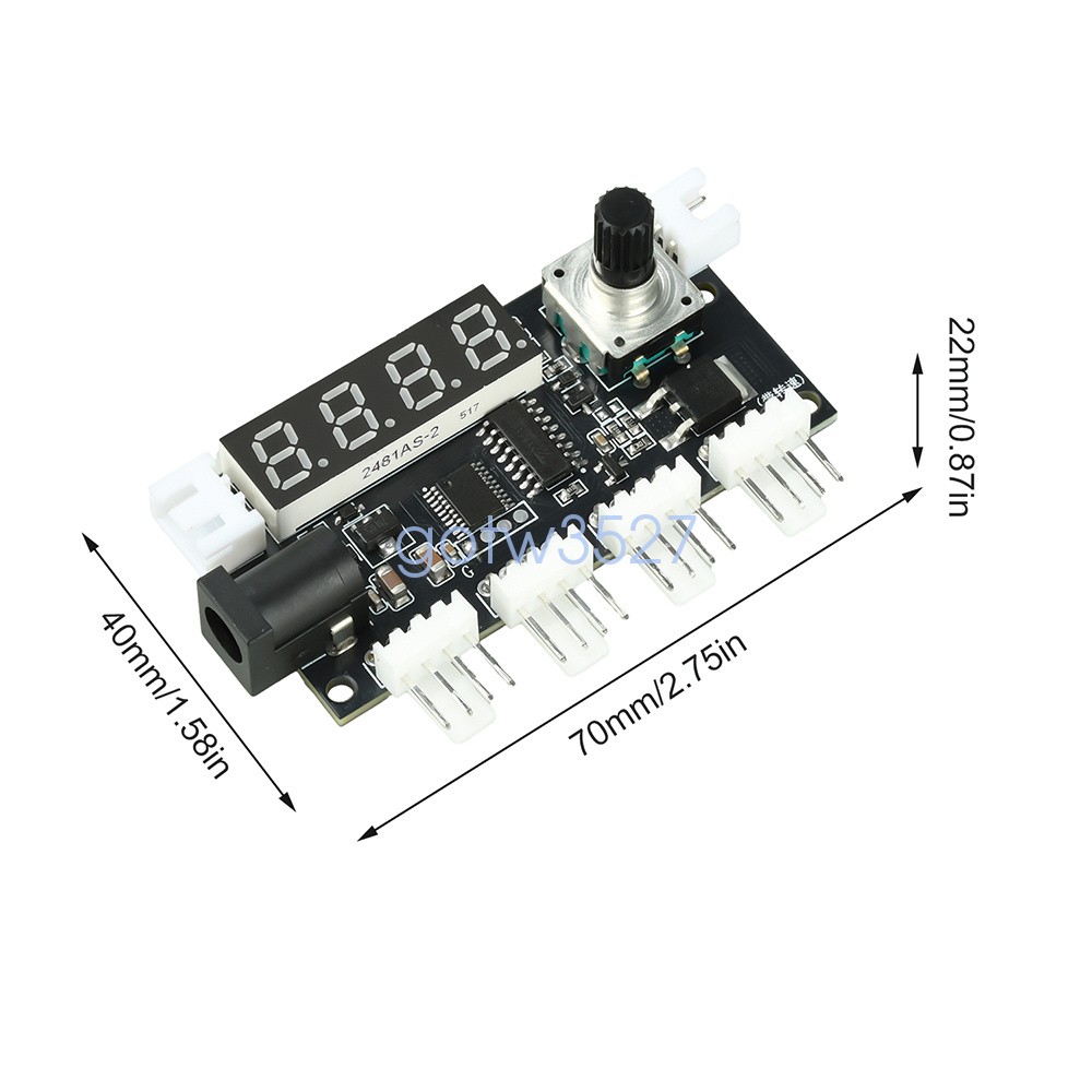 DC5-24V 5A Digital PWM Speed Motor Controller Temperature Control+10K NTC Sensor