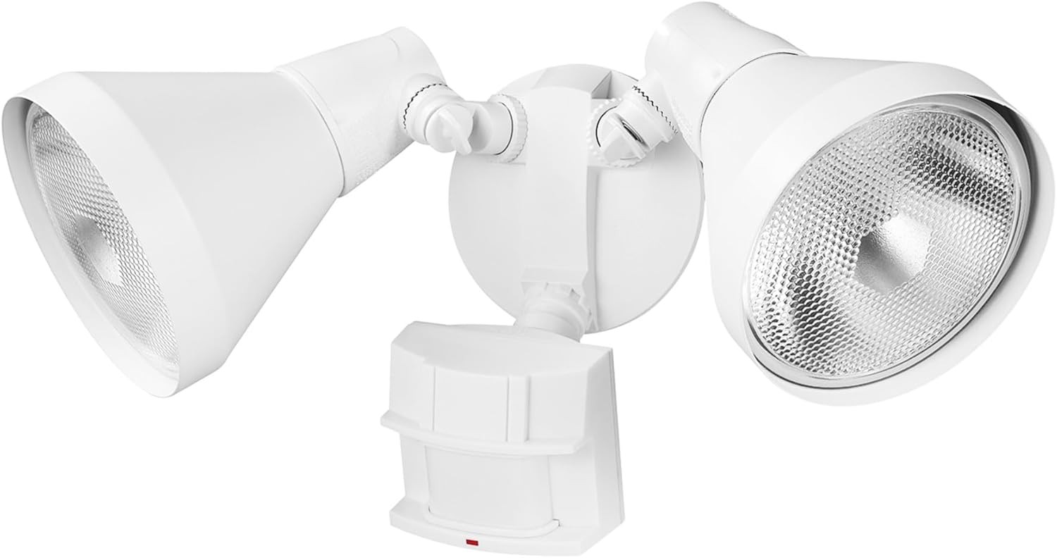 Motion Activated Outdoor Security Light w/ 180° Motion Detection - White