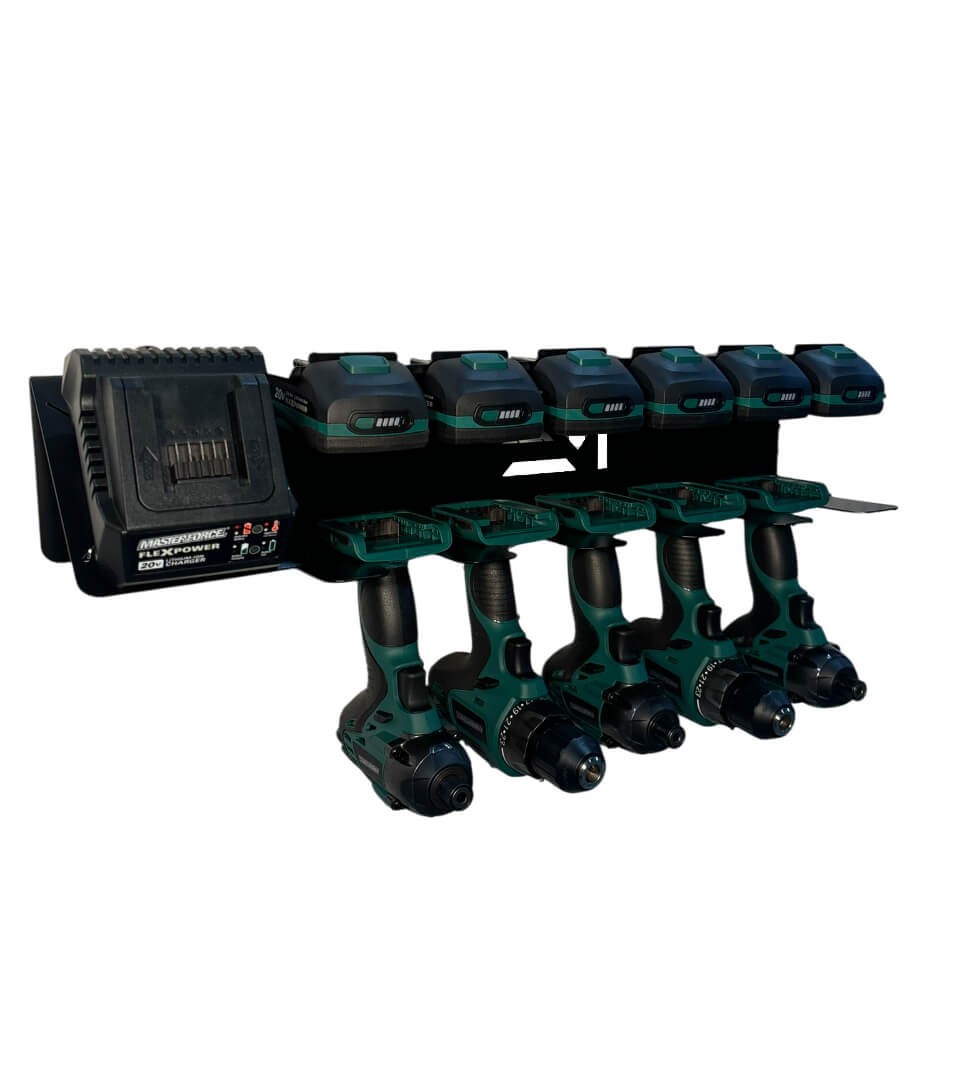 Drill & Locking Battery Charging Station compatible with Masterforce 20v