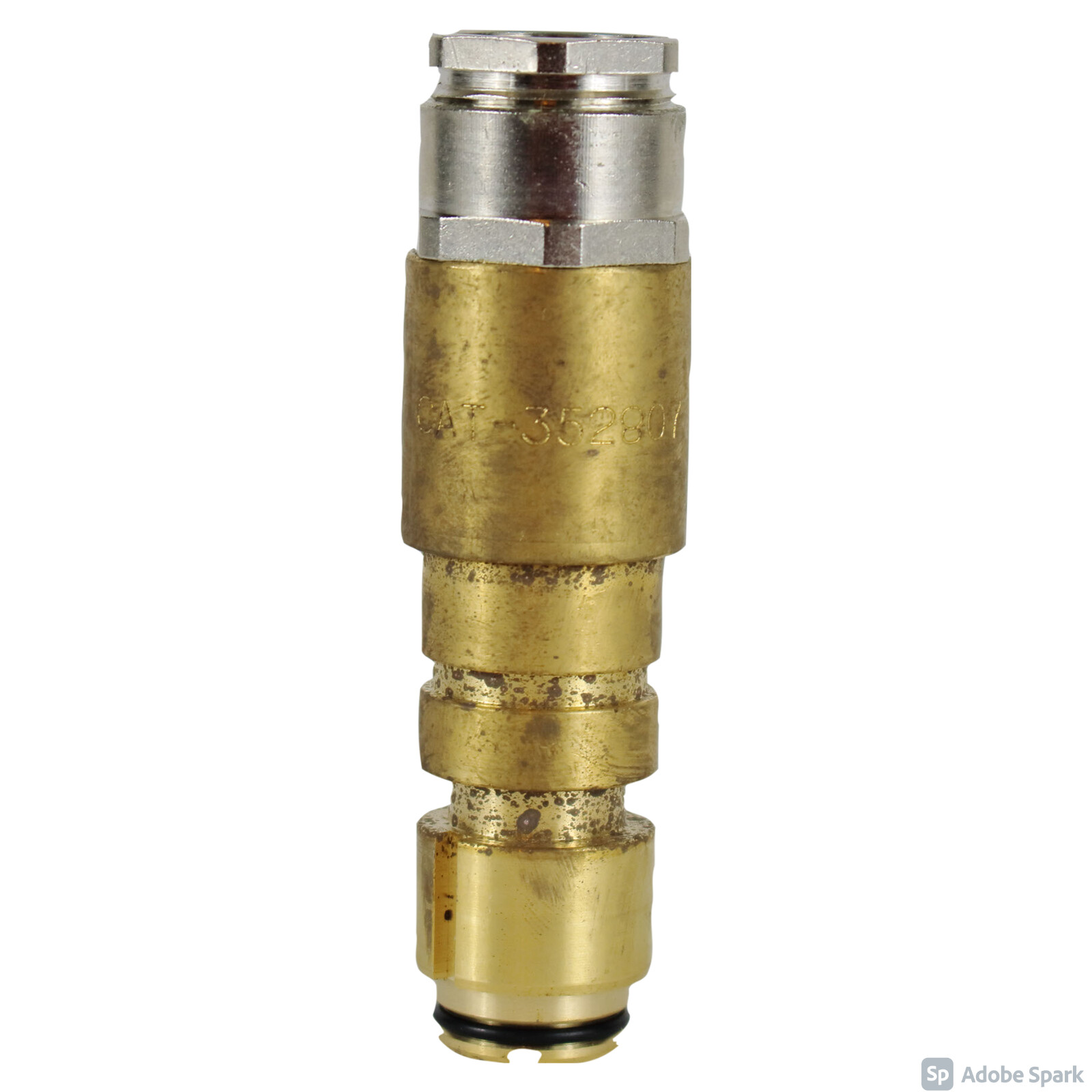 NEW OEM CATERPILLAR CAT-352807 Check Valve Quick Connect Relief - BRASS