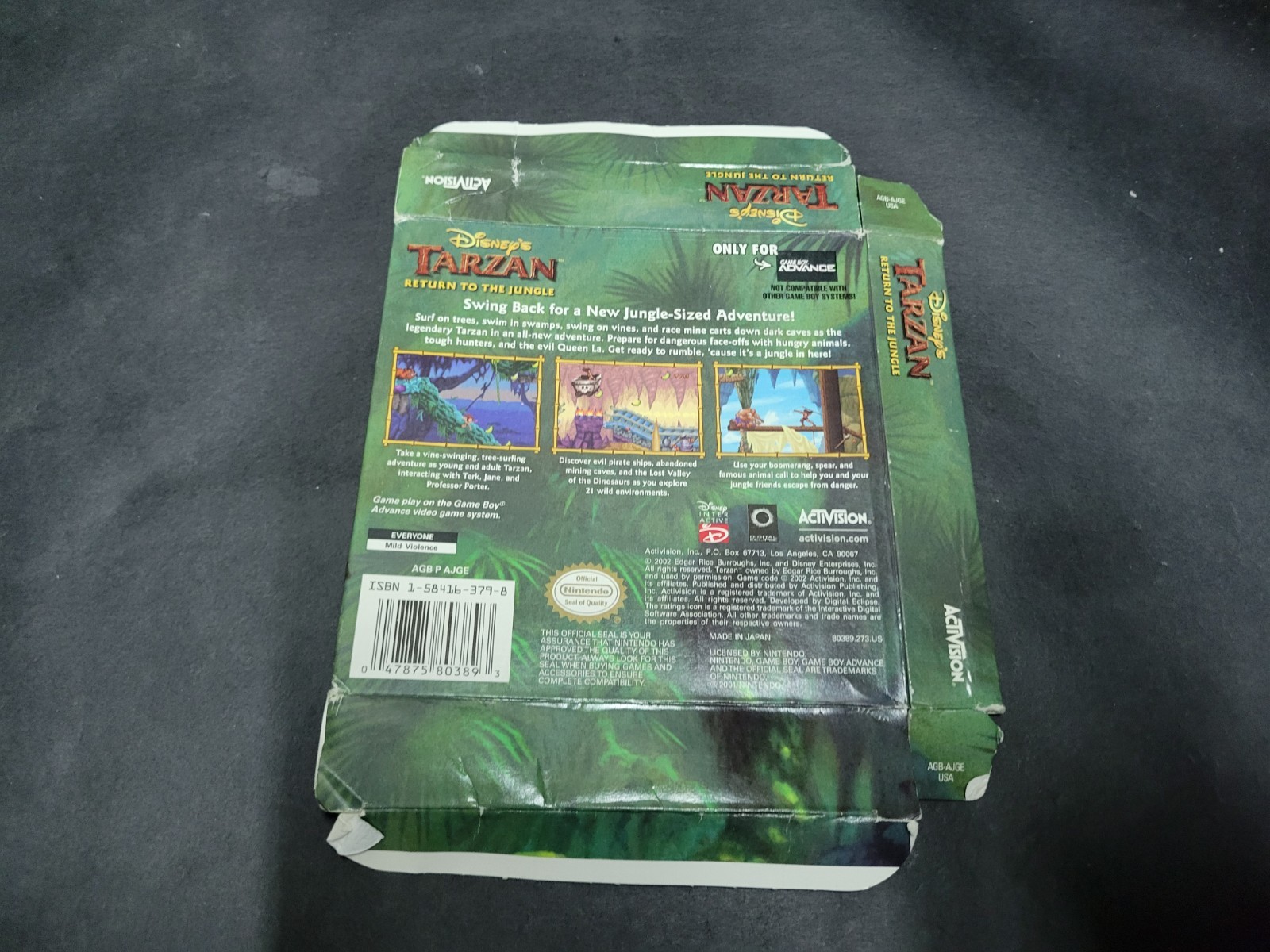 Tarzan Return To The Jungle Gameboy Box Only
