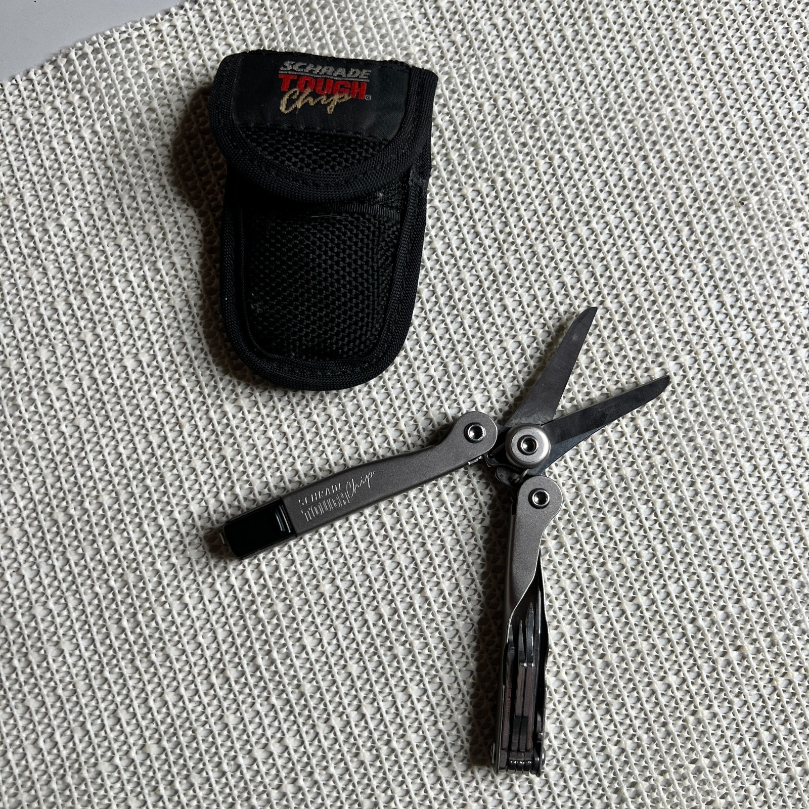 Schrade Tough Chip Multi Tool Pliers w/ Nylon Sheath Compact EDC Camping