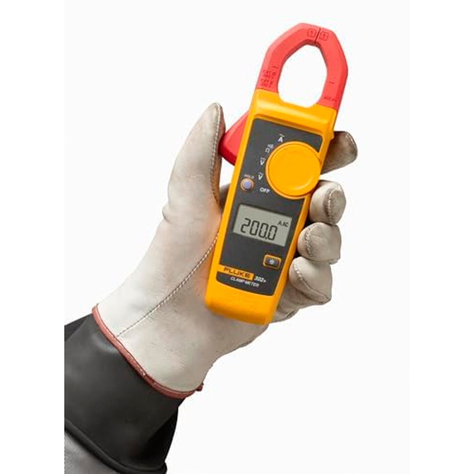Fluke 302+ Digital Clamp Meter 400A AC Current 600V CAT III Backlit Display