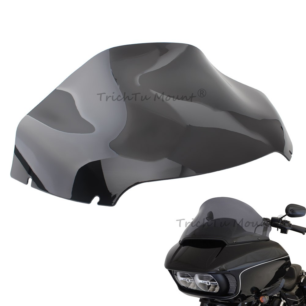 Black Wave Windshield Windscreen For Harley Road Glide FLTR FLTRX 15-2022 Black