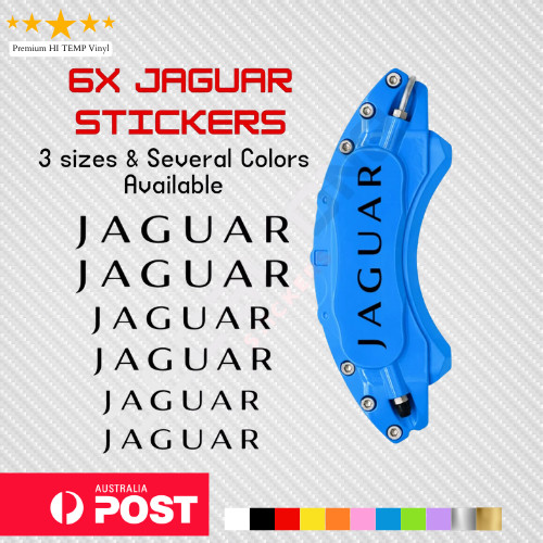 6x JAGUAR HIGH TEMP Brake Caliper Decals Vinyl Stickers