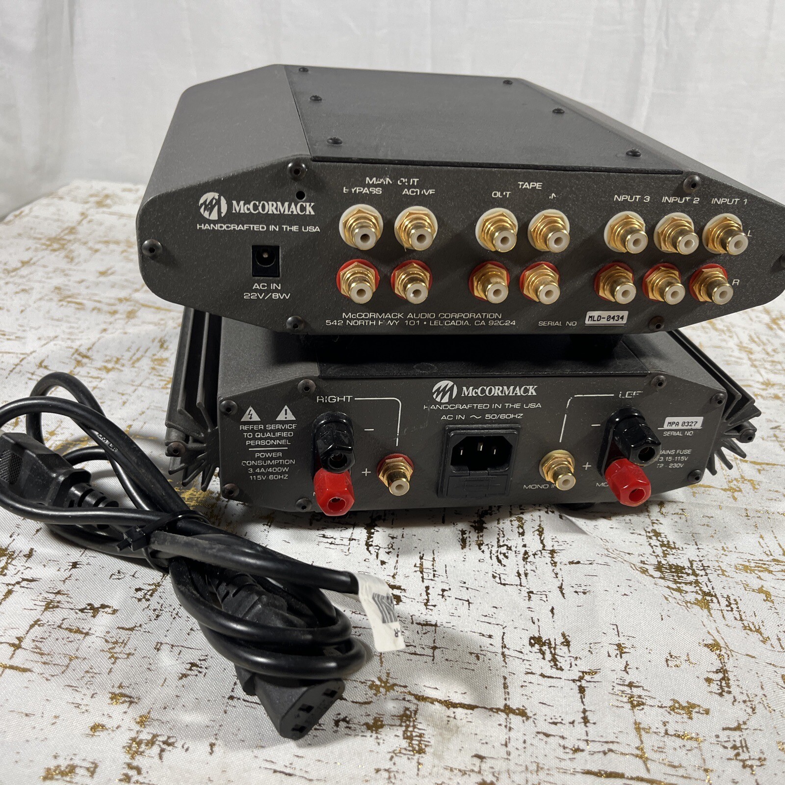 2 Pc Set McCormick Micro Line Drive Power Drive Amp Preamp Rare Audiophile VTG