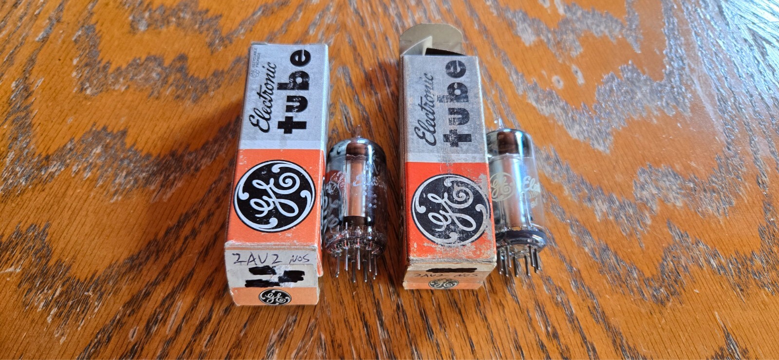 (2) GE NOS 2AV2 Vacuum Tubes Tested