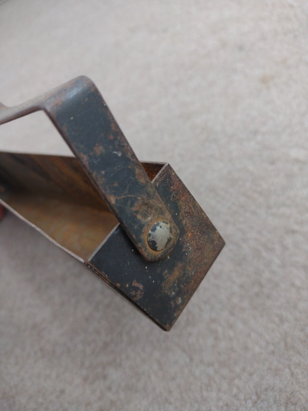 Vintage Deep Socket Metal Tray Holder Organizer Carry Handle Storage Organize .
