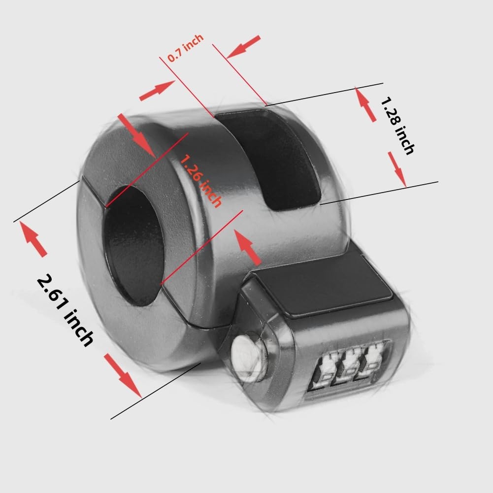 Keyed Door Handle Lockout Device Cover with Code to Disable Access Black