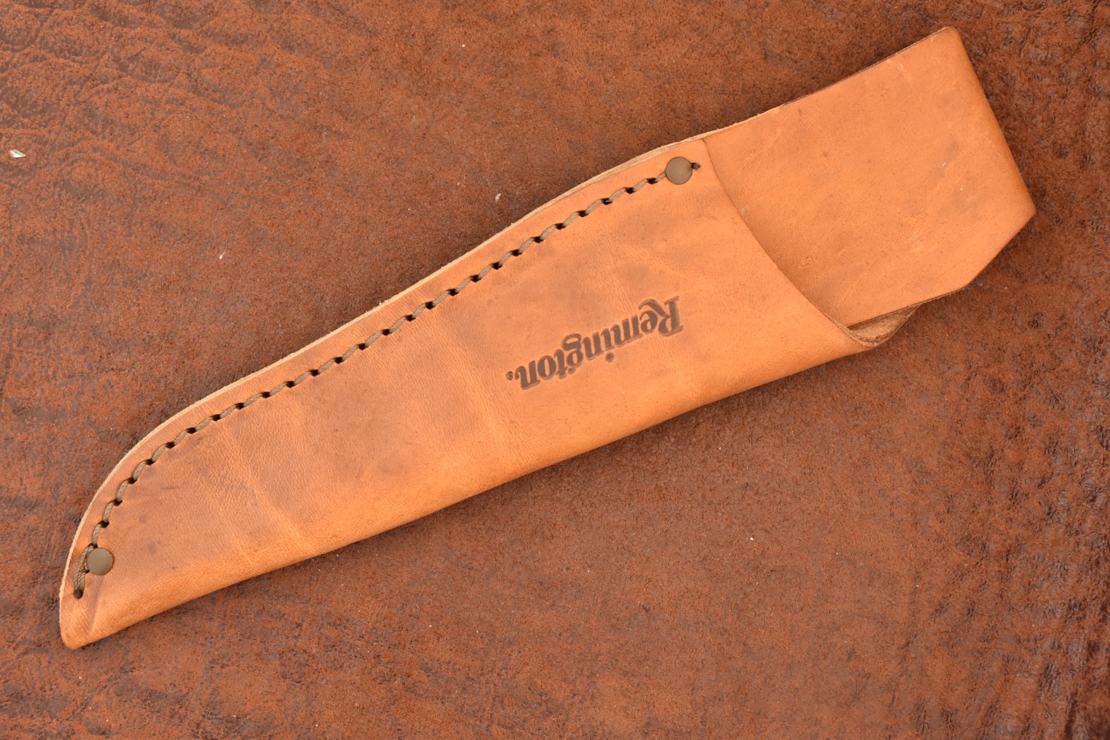 REMINGON UMC MADE IN USA BROWN LEATHER FIXED BLADE ONLY SHEATH NO KNIFE NICE
