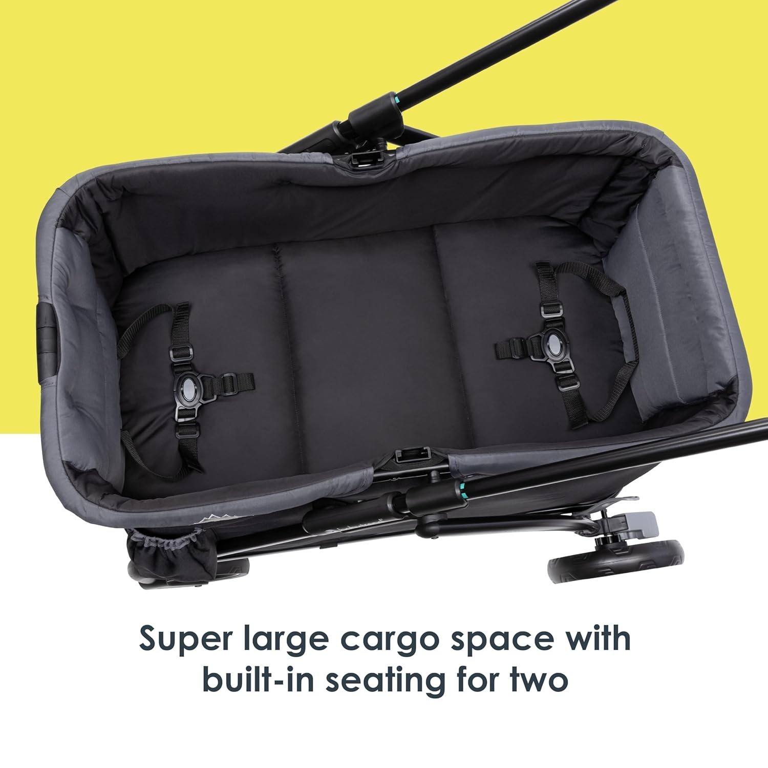Versatile Expedition Stroller Wagon 2 Seating Options Foldable Canopy 2 Kids