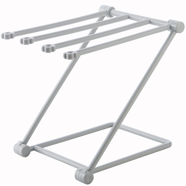 VivioHome® Foldable Dishcloth Drying Rack Kitchen Organizer Towel Holder Gray