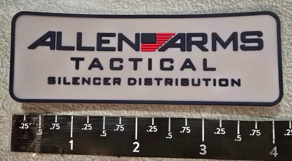 Allen Arms Tactical Silencer Distribution PVC Morale Patch Hook Loop SHOT Show