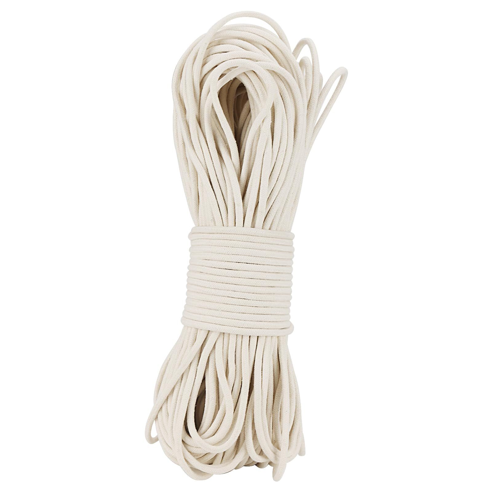 328FT White Cotton Rope 5/16 Inch Thick Sash Cord Clothesline Rope DIY Craft