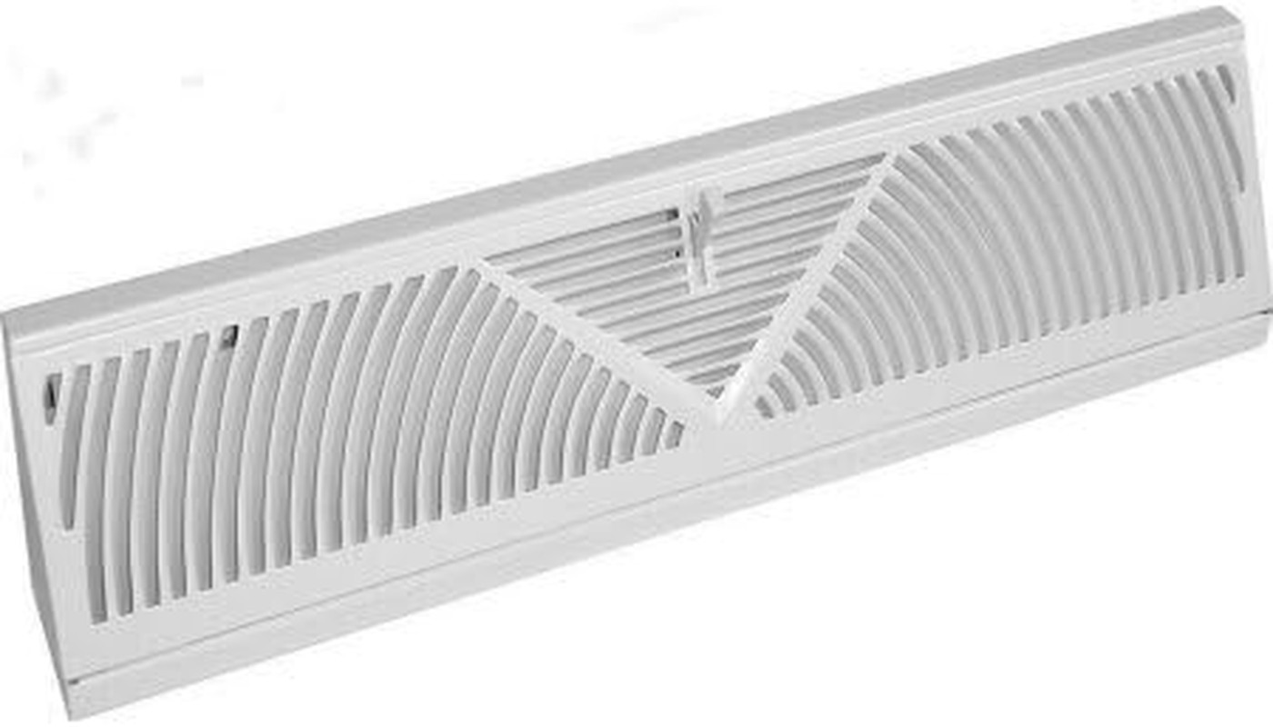 Baseboard Register Vent- Roundflow Design for Maximum Air Flow - Smooth Air A...