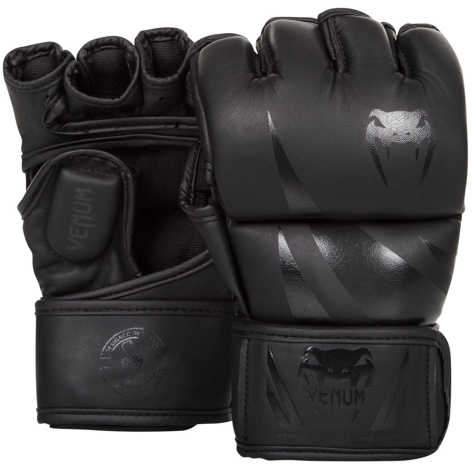 Protective Layered Foam MMA Gloves - Faux Leather