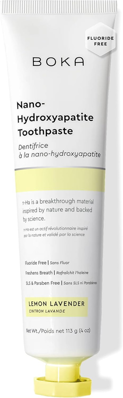 Boka Fluoride Free Toothpaste Nano Hydroxyapatite Lemon Lavender 4oz 1 Pack