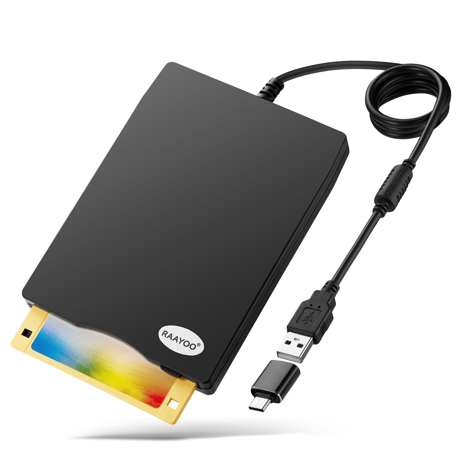 3.5 Inch External USB Floppy Disk Reader 1.44 MB FDD Drive for Windows PC