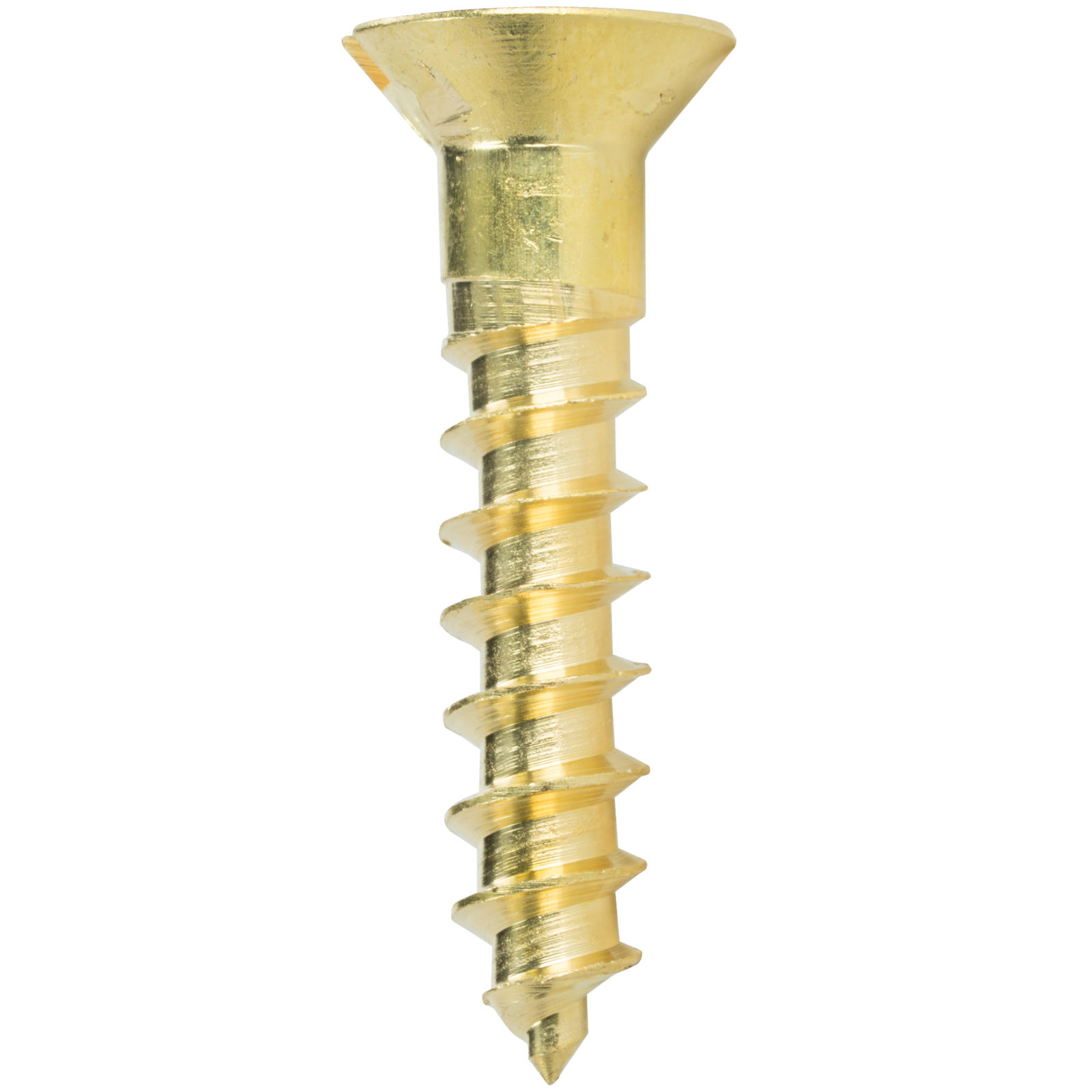 #4 x 3/4" Solid Brass Flat Head Wood Screws Slotted Drive Qty 100