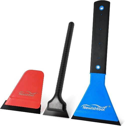 3 IN 1 Automotive Window Tint Squeegee Kit Includes Long Handle Squeegee, Quarte